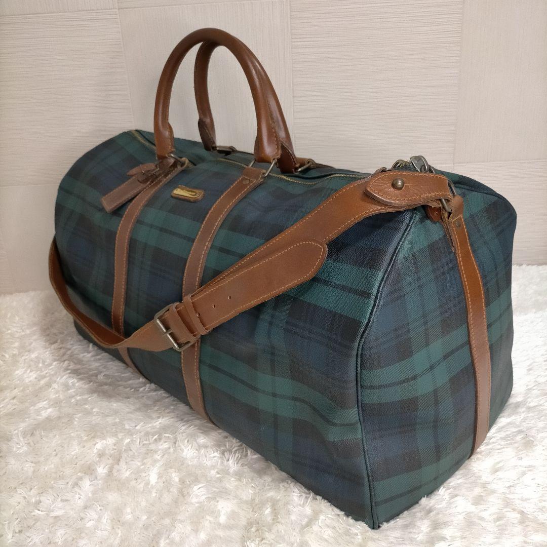 けん希少ポロラルフローレン ボストンバッグ　2way PVC レザー大容量