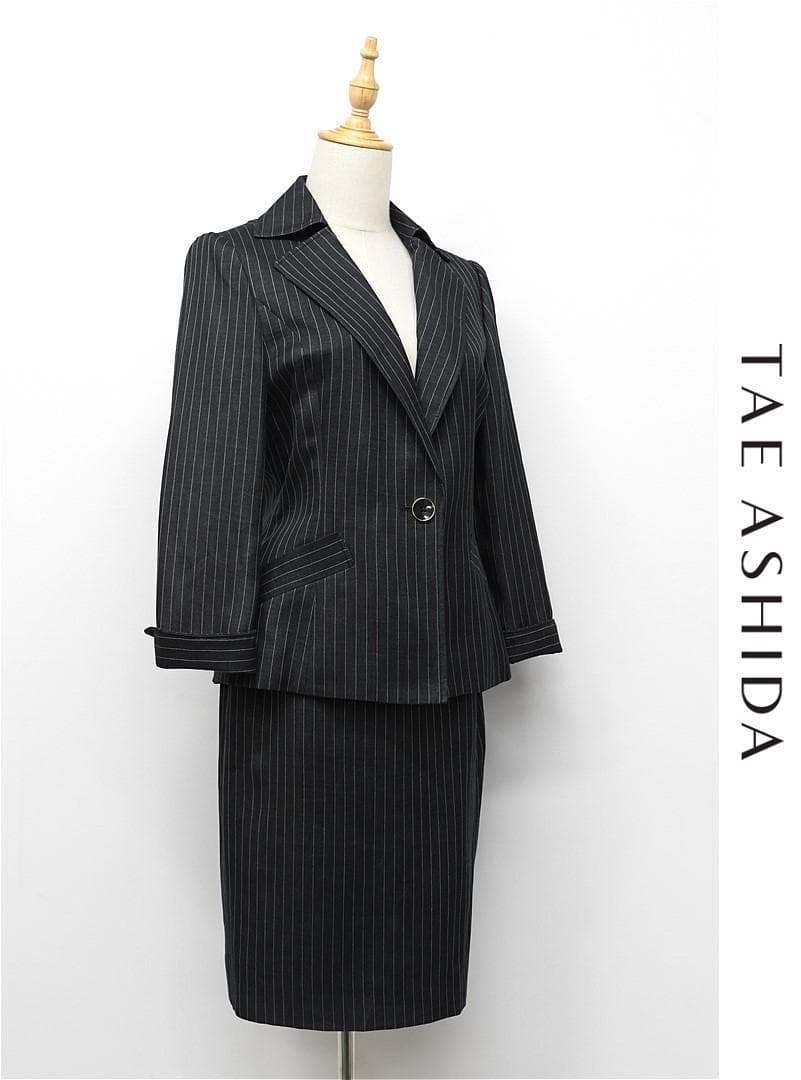 O285/美品 TAE ASHIDA セットアップ スーツ シルク混 9 黒