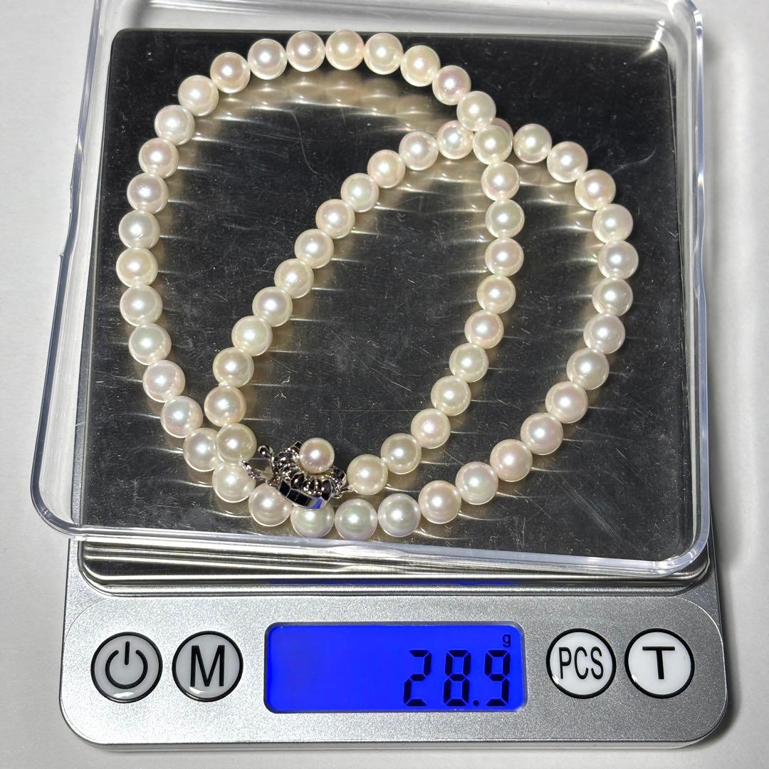 あこや真珠　パールネックレス　イヤリングセット　6.5-7.0mm クリーム色