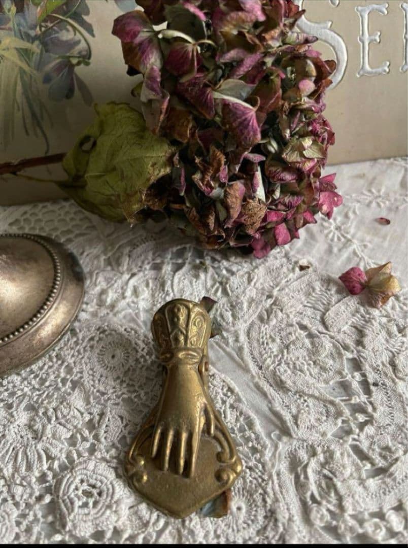 水菓子【お70】10 フランス　アンティーク　ハンド　クリップ 貴婦人の手