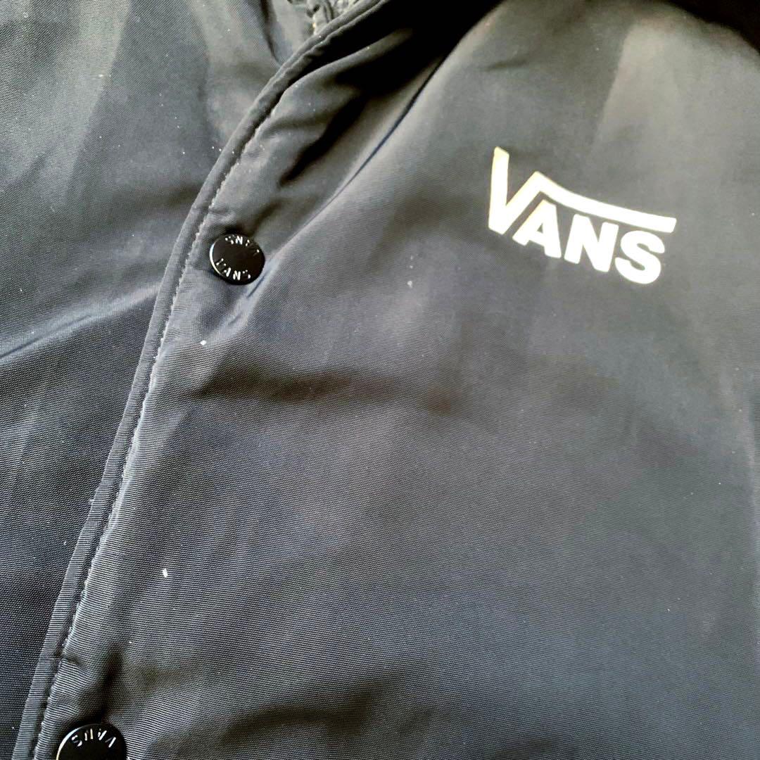 希少 00s VANS バンズ コーチジャケット 裏ボア ナイロン 黒 グランジ