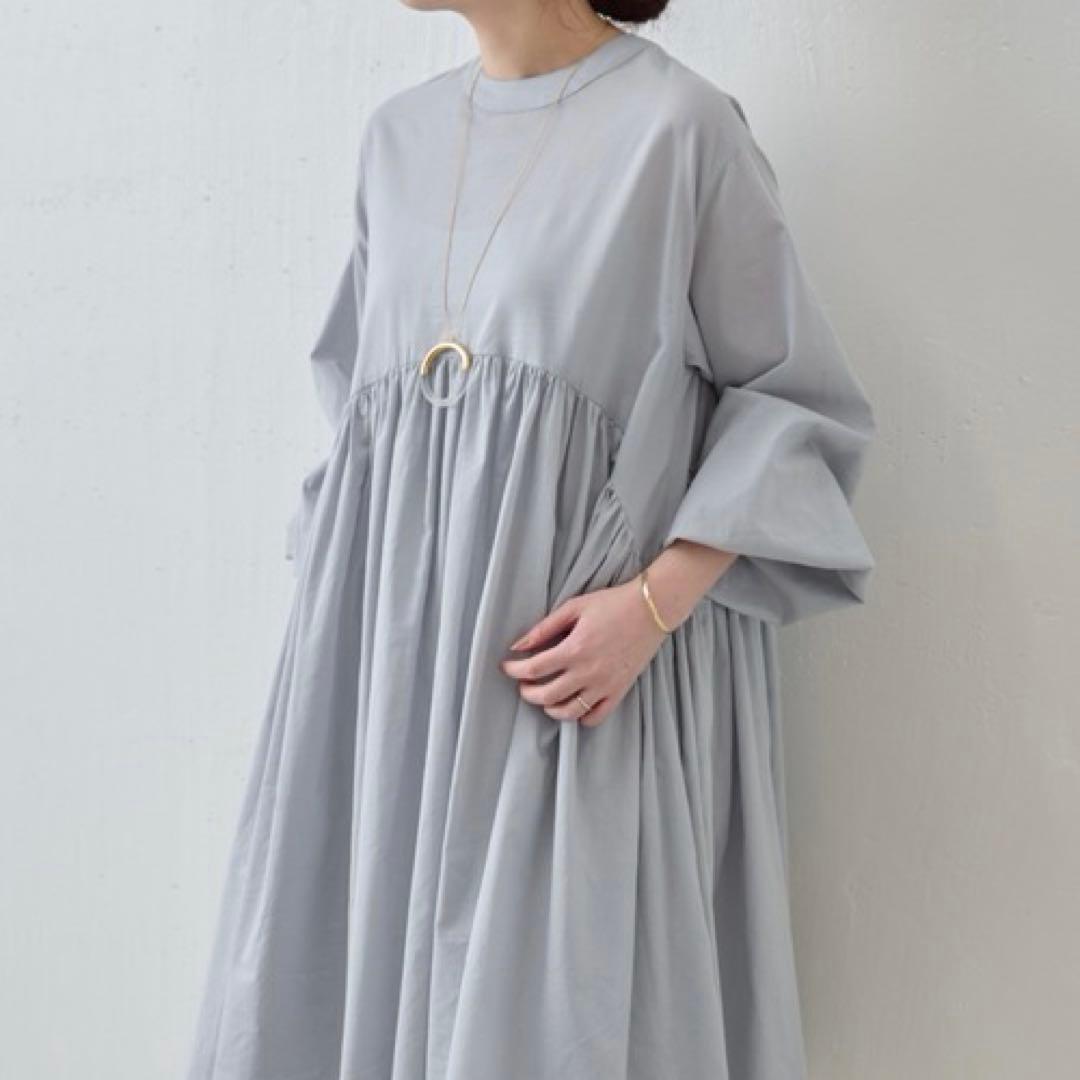 ✨定価約2万円✨ビアズリー　ギャザーチュニック　長袖　コットン100% F