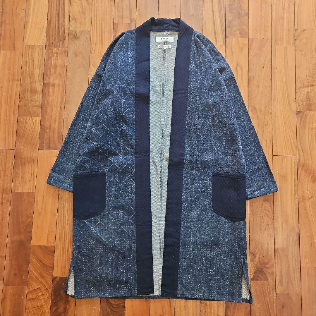 ハ*ー様 FDMTL 野良着 羽織り 刺し子調 インディゴ 藍染