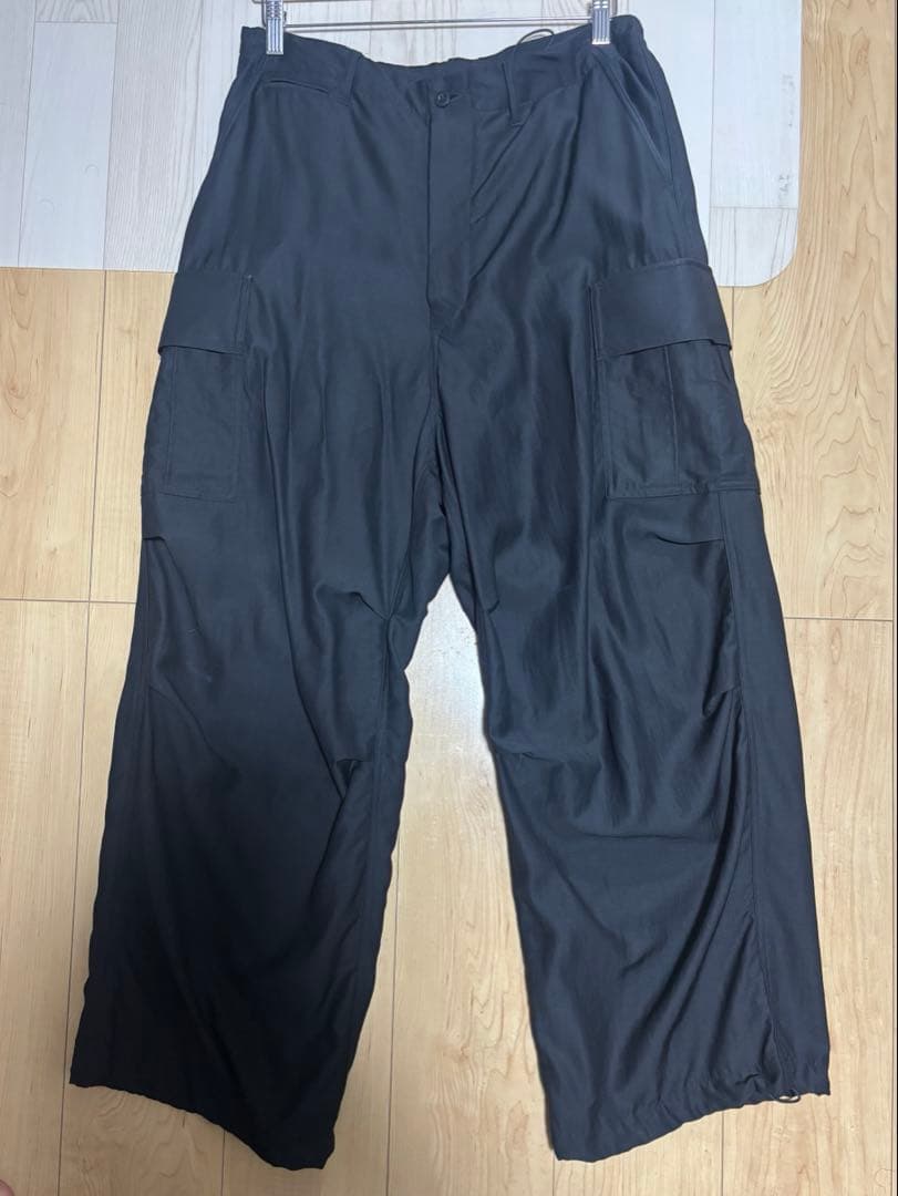 Graphpaper WOOL CUPRO CARGO PANTS ブラック