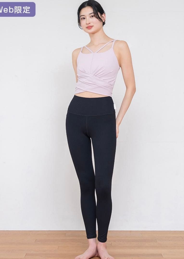 SUKALAショートクロスキャミソール&レギンスセットアップ　Sサイズ