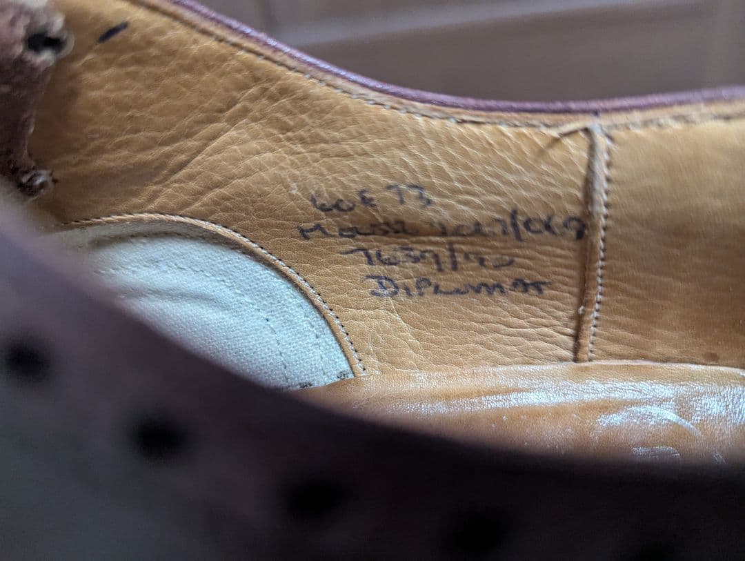 旧チャーチ ３都市 ディプロマット こげ茶　73ラスト 60E