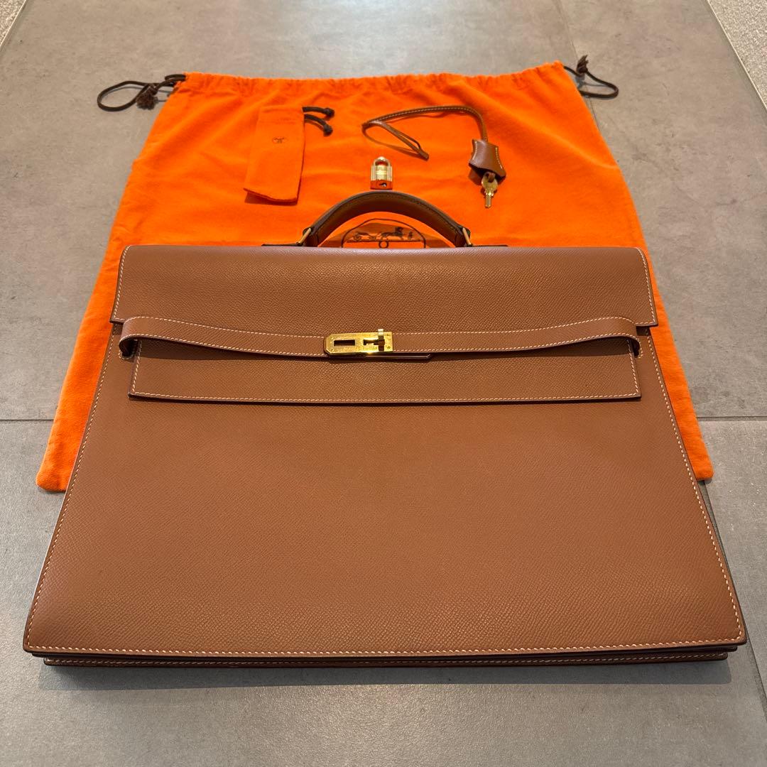 【極美品】エルメス ケリー デペッシュ38 ゴールドカラー ゴールド金具 激レア