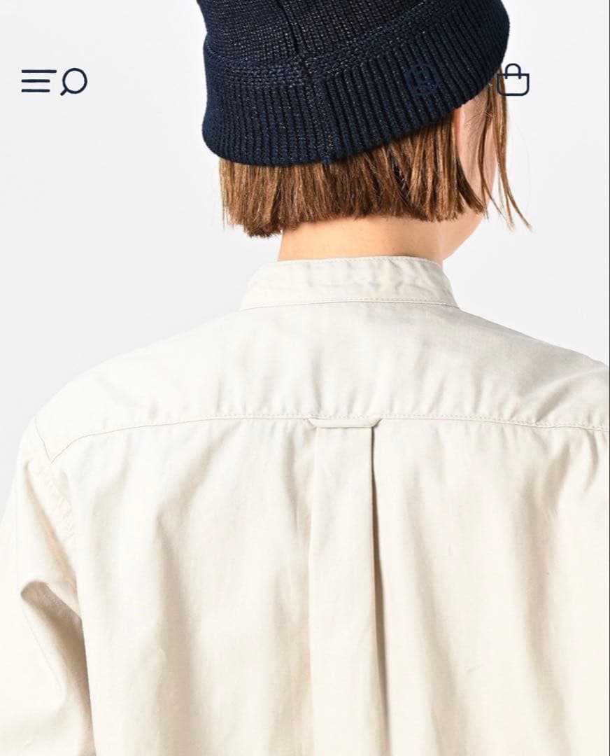 【新品未使用】45R 薄バックサテンの908ニームシャツ