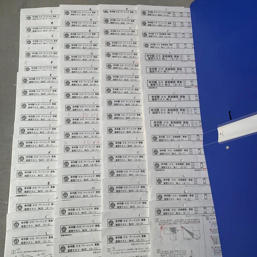希学園　ベーシック算数　小５　復習テスト