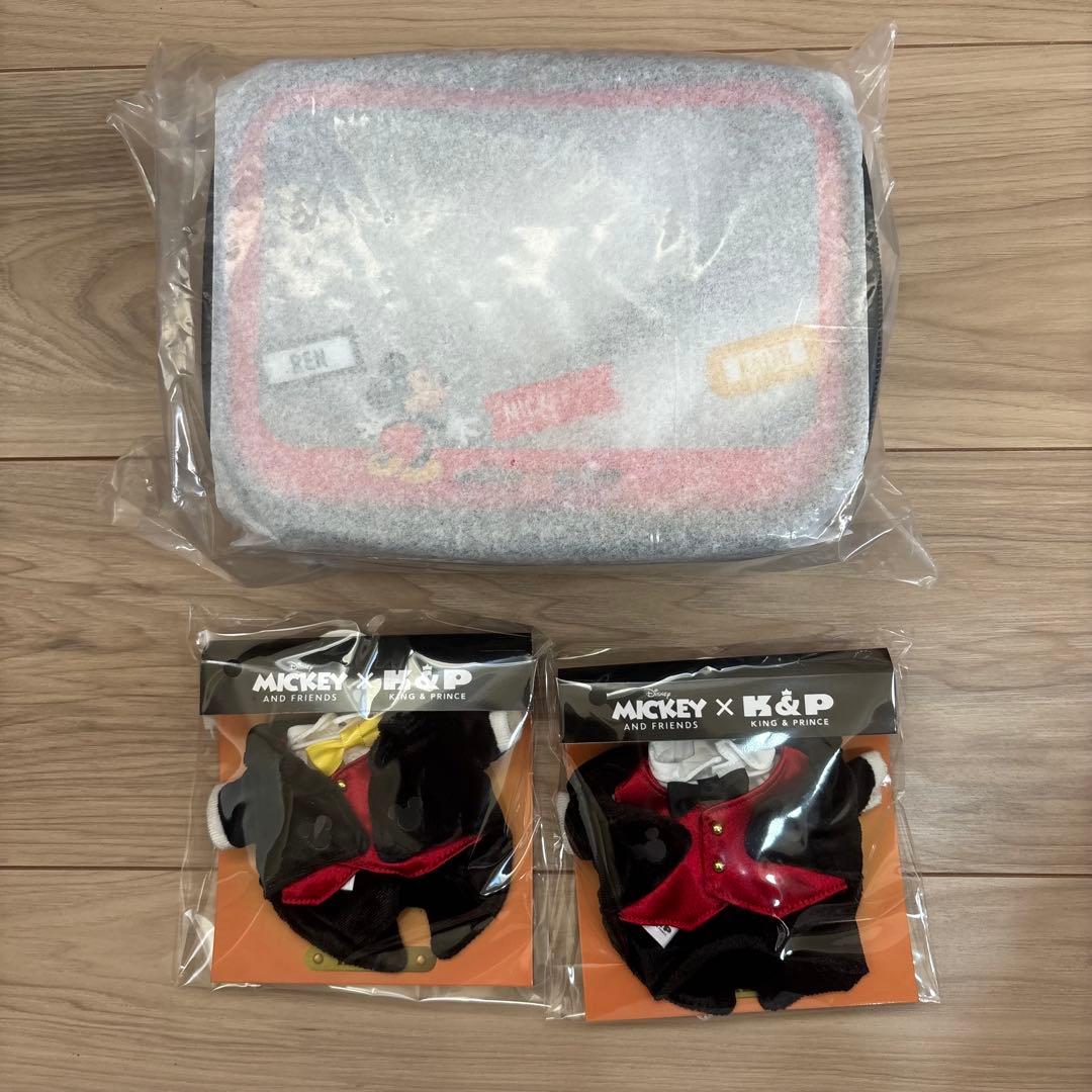 【美品・未使用】 【3点セット】 ミッキー x K&Pはぴぬい衣装セット・バッグ
