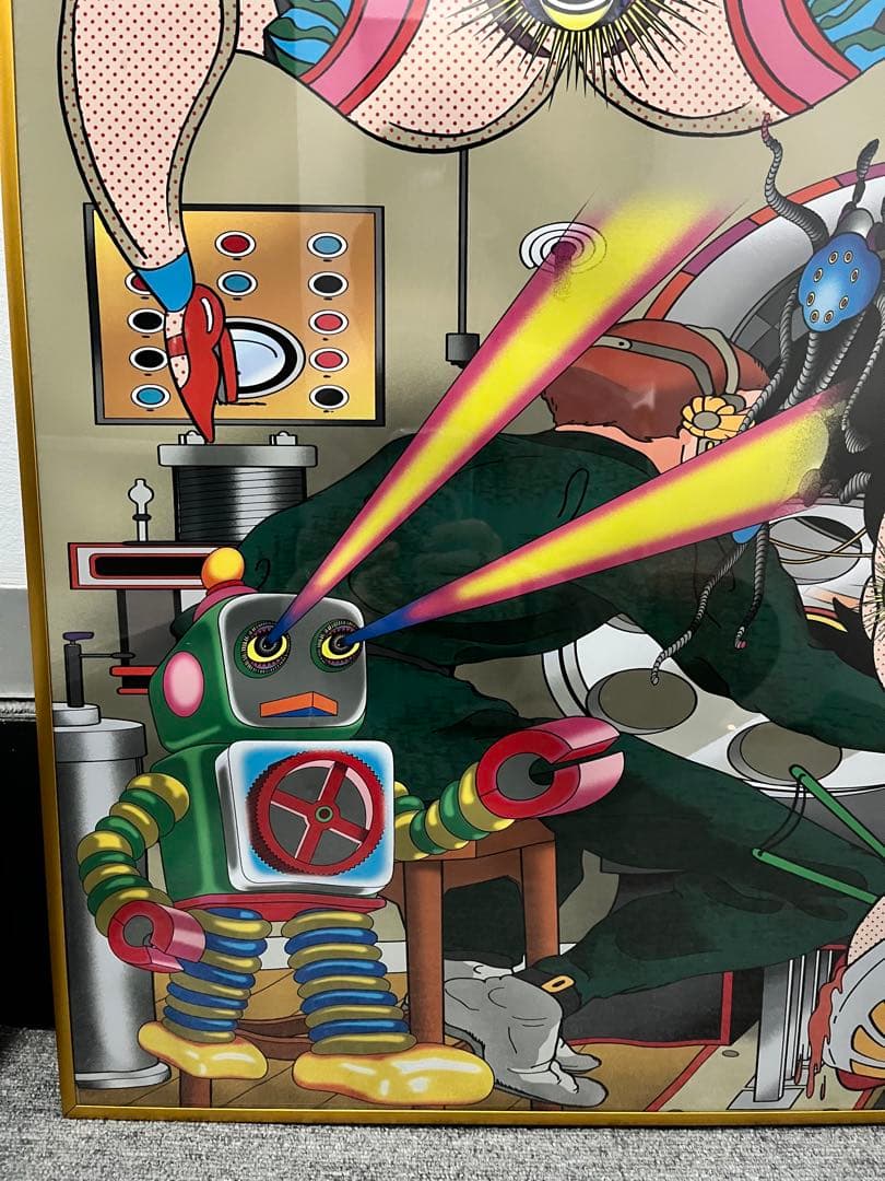 田名網敬一 + 赤塚不二夫 コラボ ポスター B1 額装済 ポップ アート