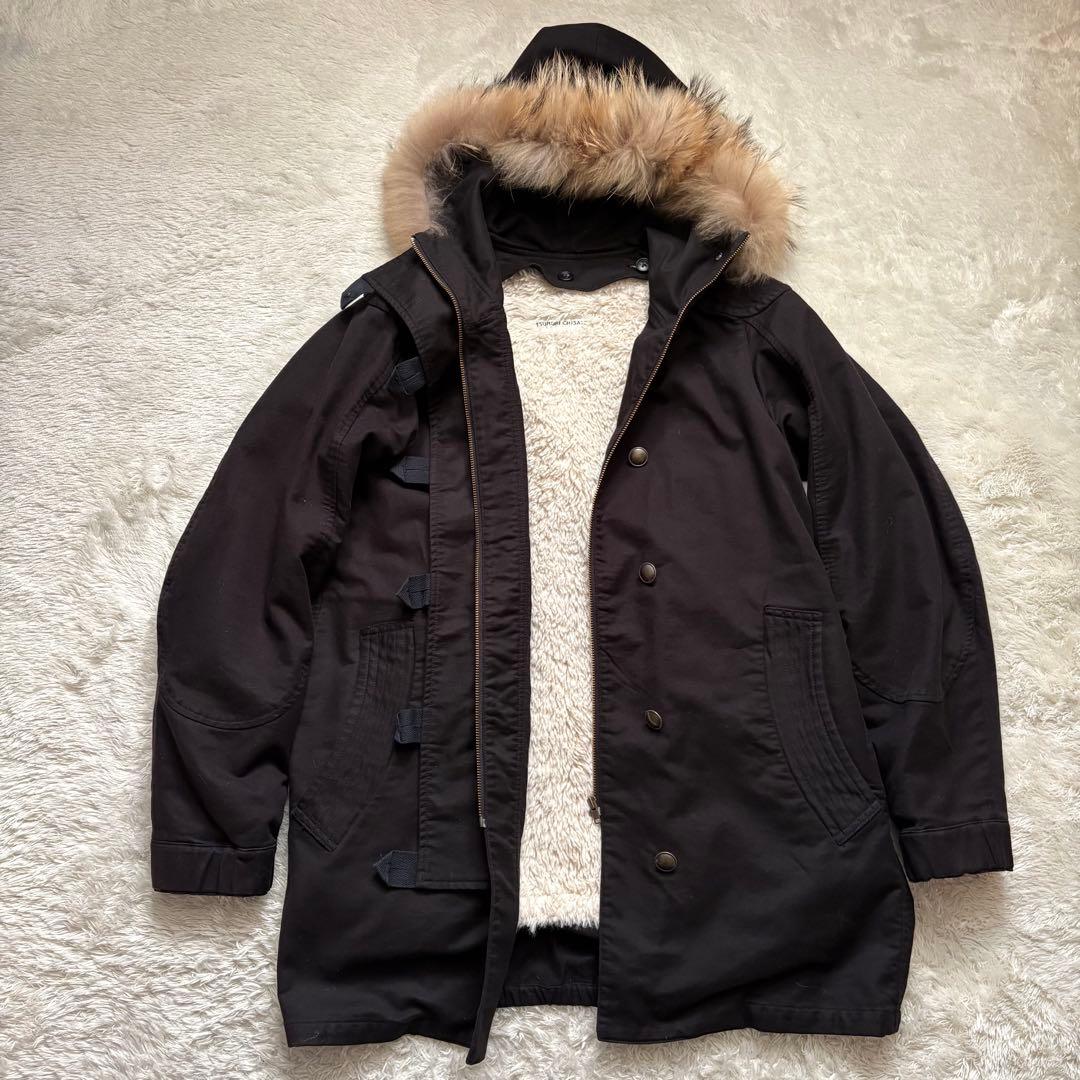 TSUMORI CHISATO ツモリチサト フードモッズコート ファー ボア