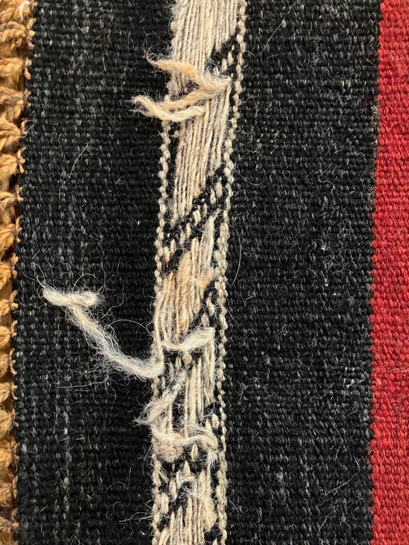 90's ヴィンテージラグ 手織りキリム マイマナ産 ウール100%