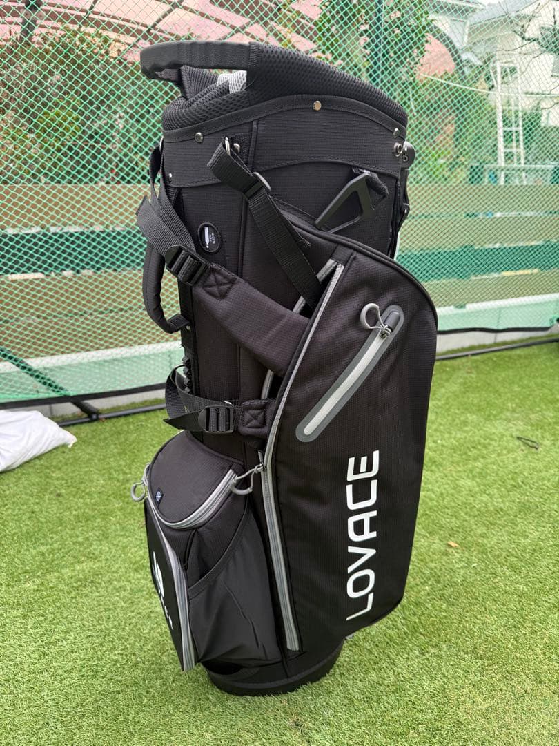新品 LOVACE 14分割 軽量 キャディ バッグ ゴルフ ブラック