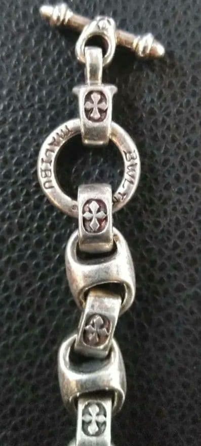 SILVER925 ビルウォールレザー　タイプスカルウォレットハンガー　44g