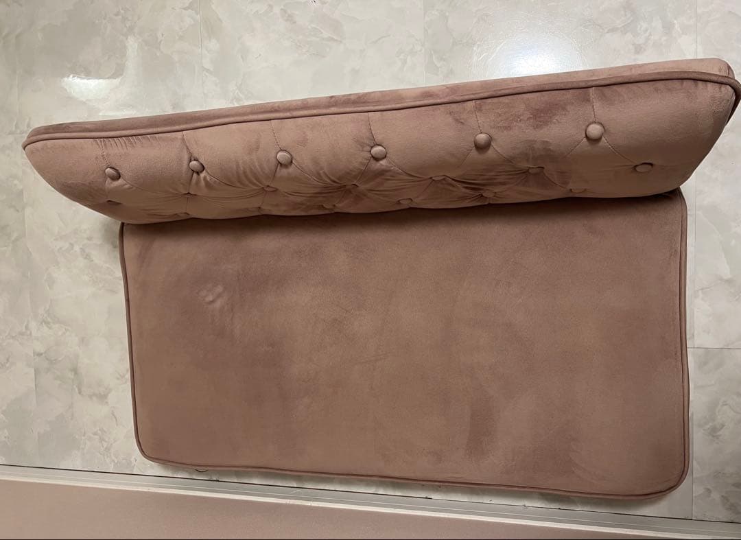 LOWYA ロウヤ ソファー 2人掛け ローソファー ベルベット調 幅100cm