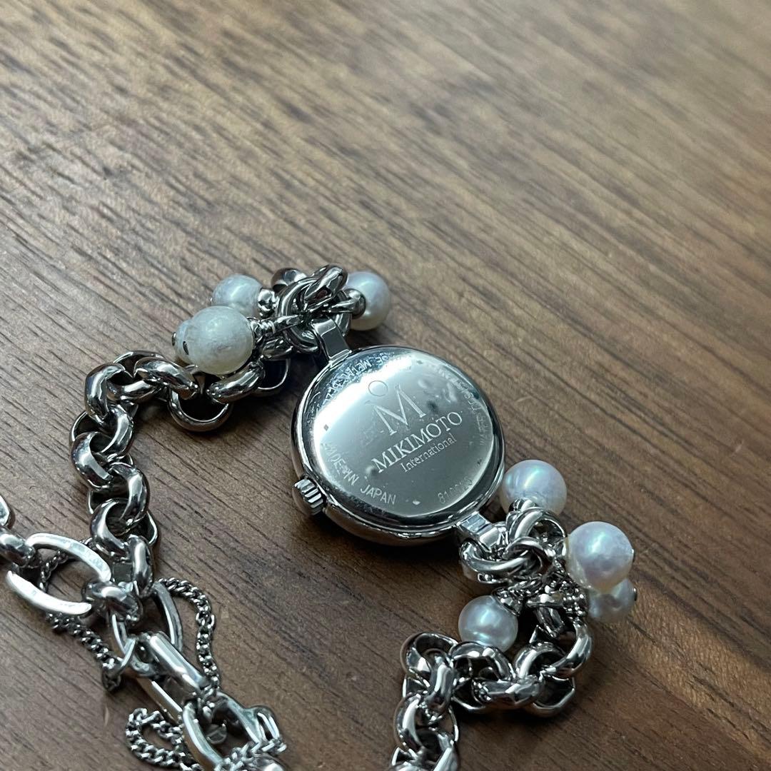 MIKIMOTO シルバー ブレスレット型時計