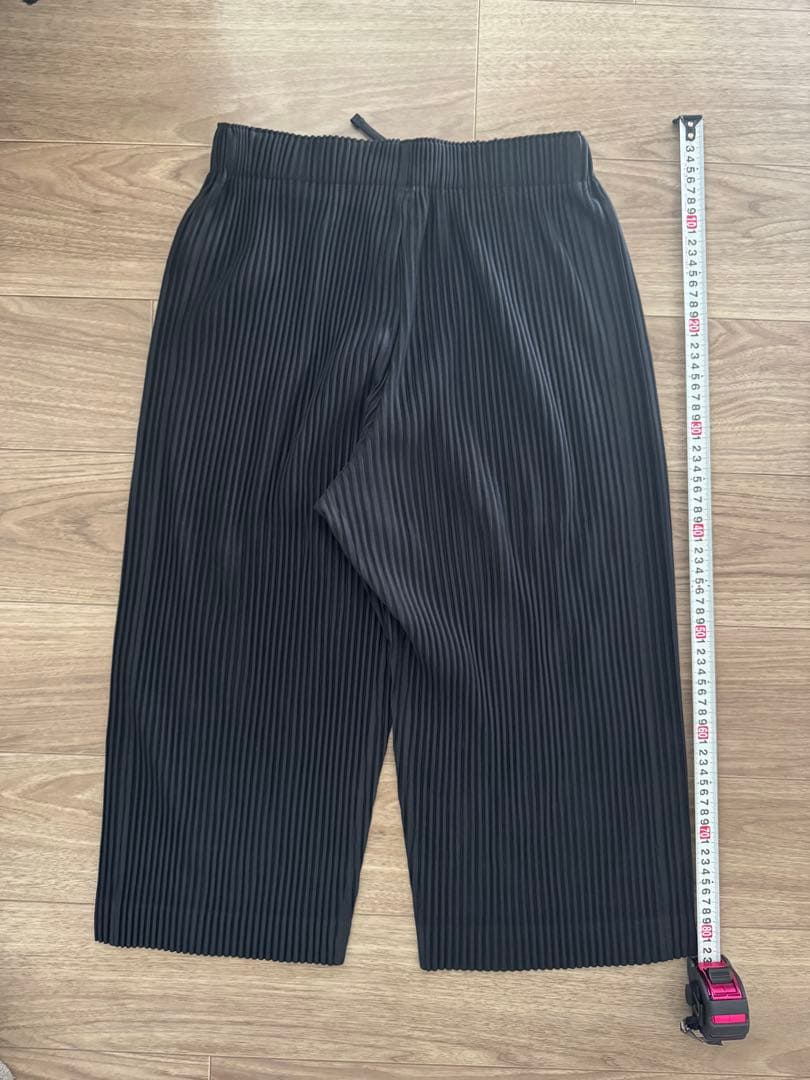 オムプリッセ　プリーツ クロップドパンツ