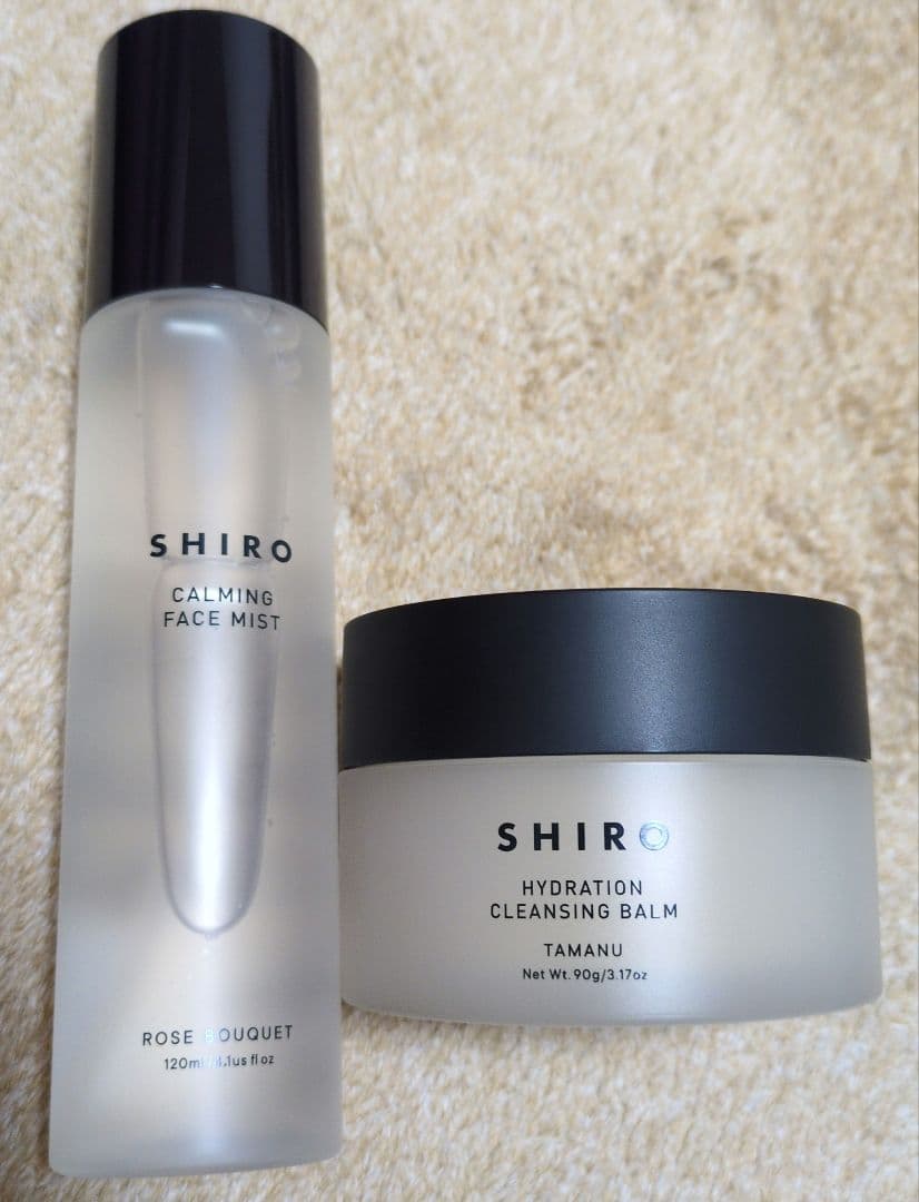 新品SHIRO化粧水ローズブーケフェイスミスト&沖縄県タマヌクレンジングバーム