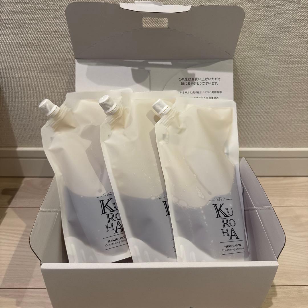 KUROHA発酵黒髪シャンプー　380ml×3