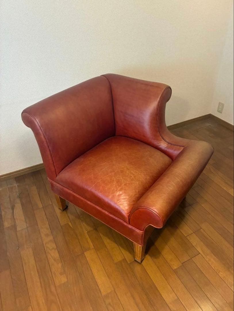 センチュリーソファ　オールド　アンティーク　レザー　ブラウン 本革