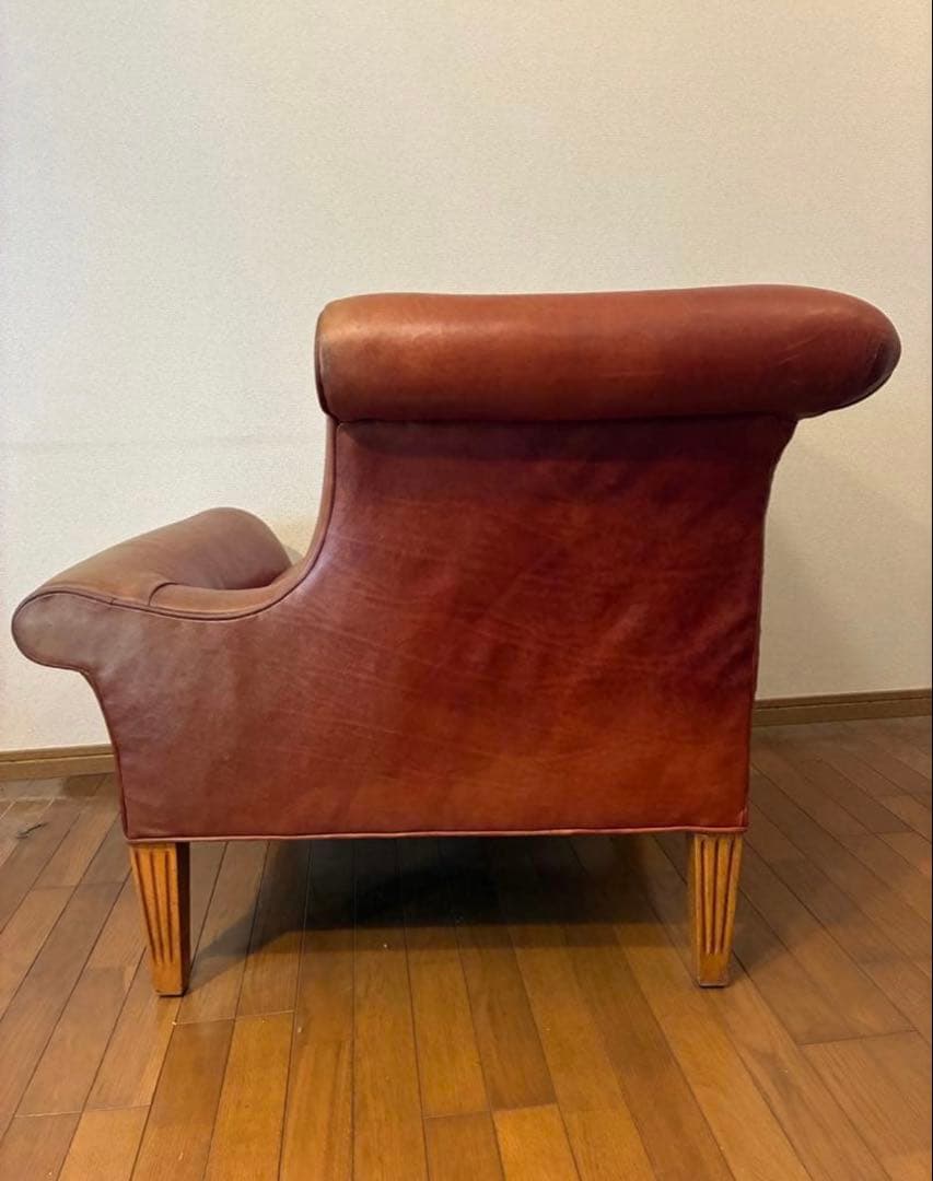 センチュリーソファ　オールド　アンティーク　レザー　ブラウン 本革