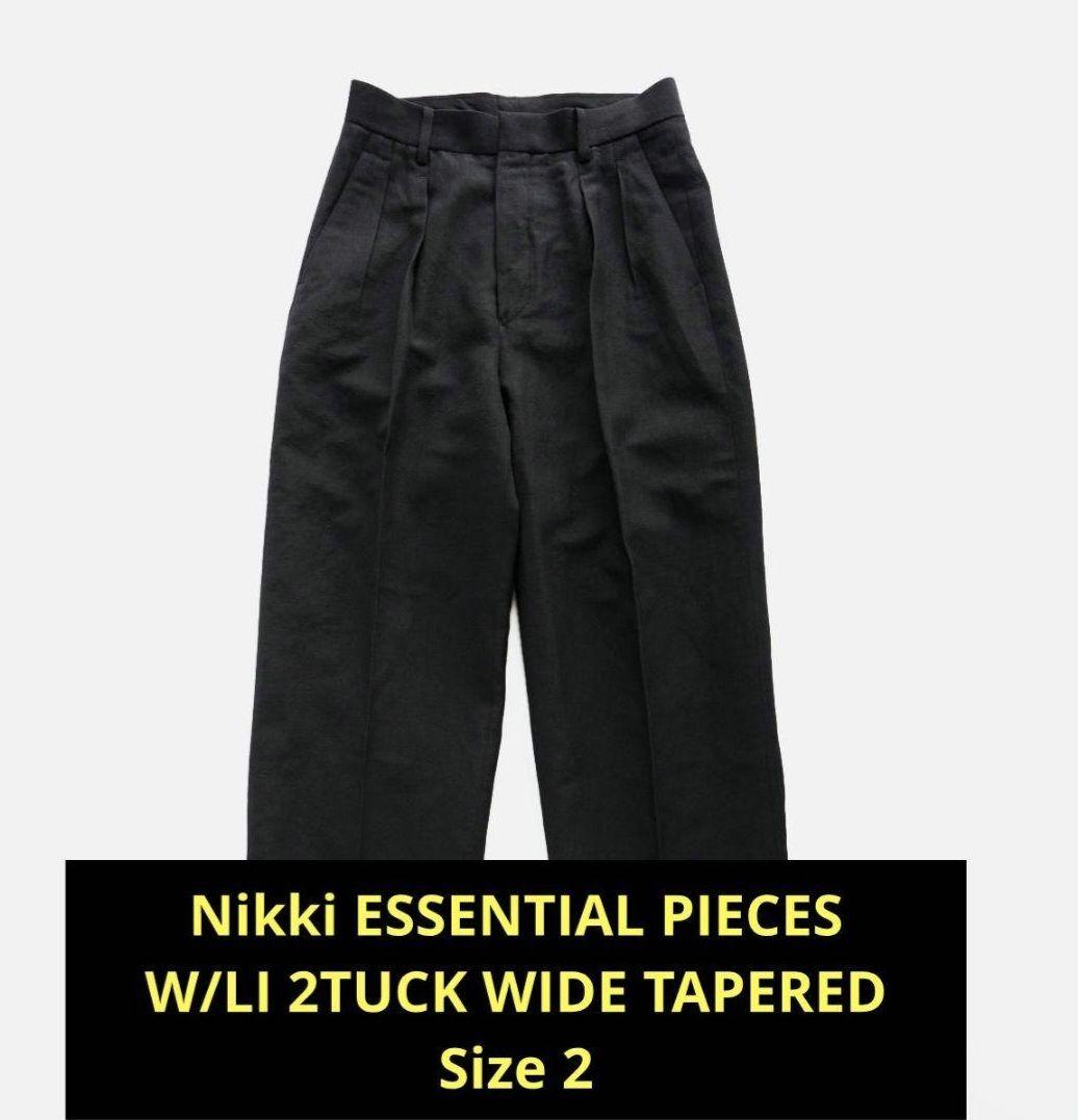 【Nikki】W/LI 2TUCK WIDE TAPERED　スラックス