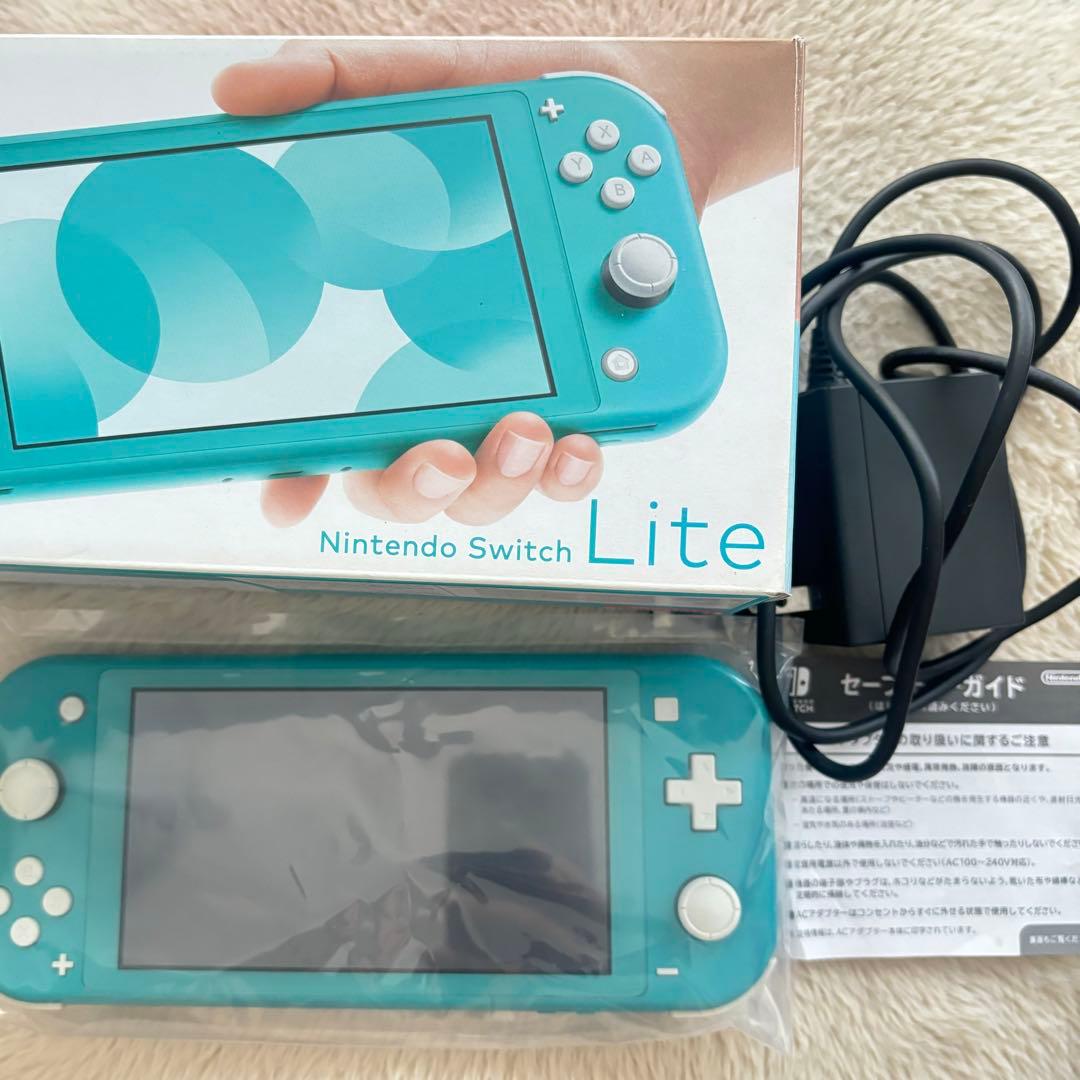 【美品】Nintendo Switch Lite ターコイズブルー 本体 箱付き