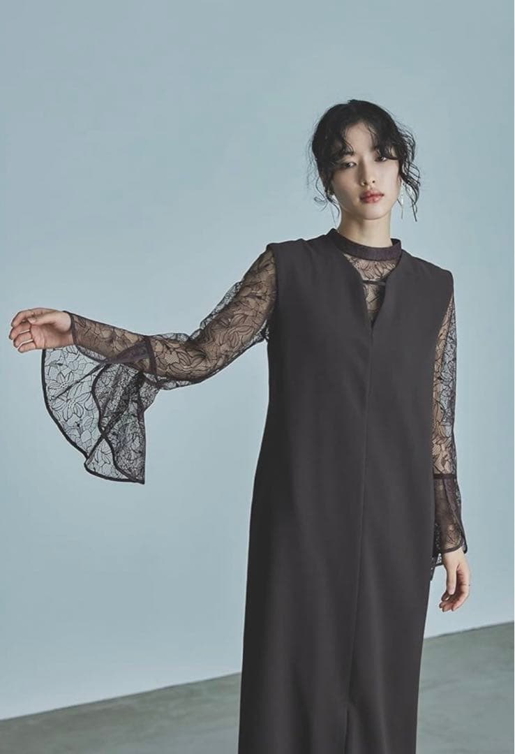 美品★niana パーティードレス ブラウン 2点セット