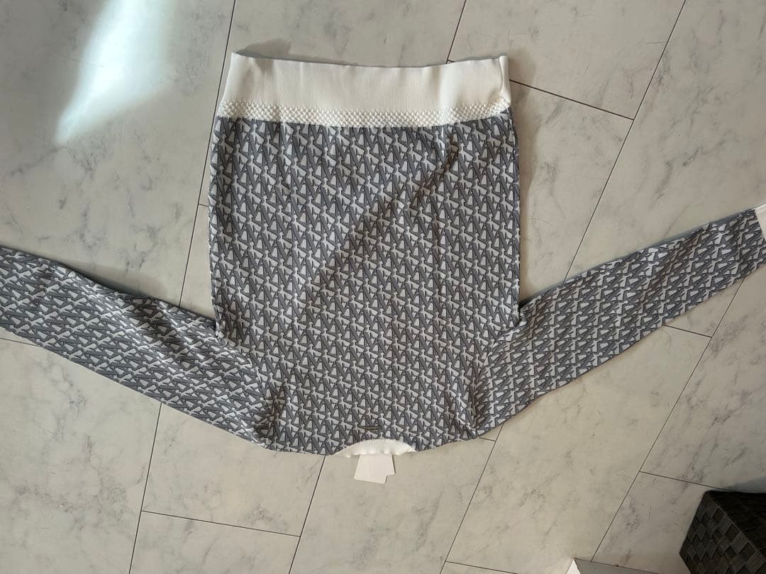 St Andrews グレー ホワイト セーター L