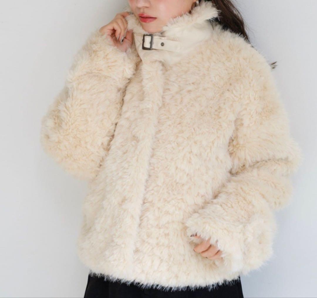 kastane カールミドルファーコート アイボリー