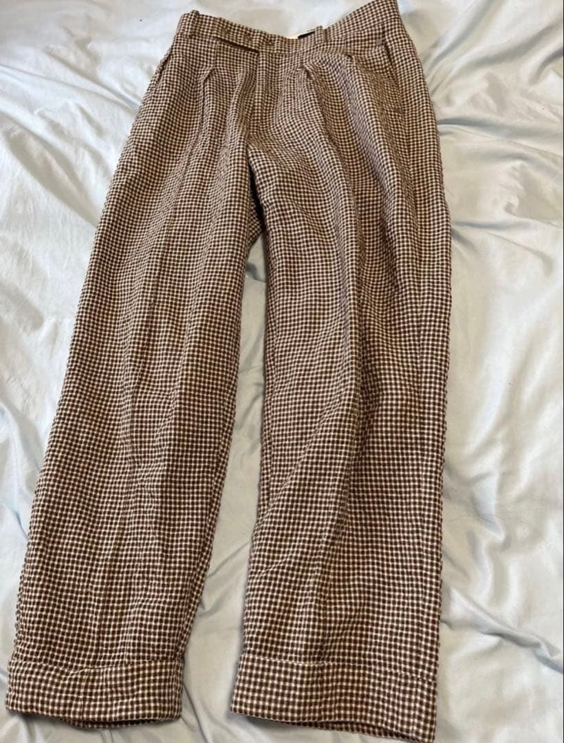 Omar Afridi 22SS チェック柄 ワイドパンツ スラックス