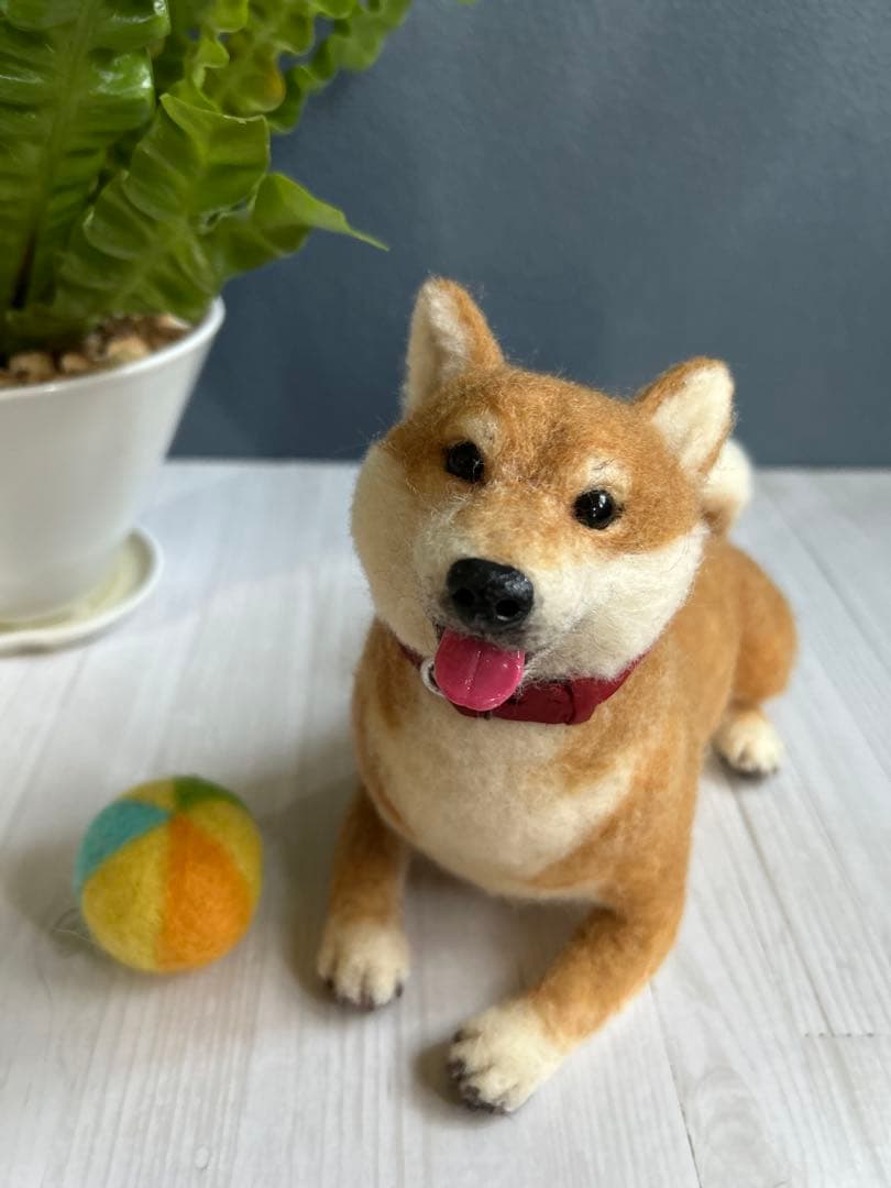 羊毛フェルト　犬　柴犬