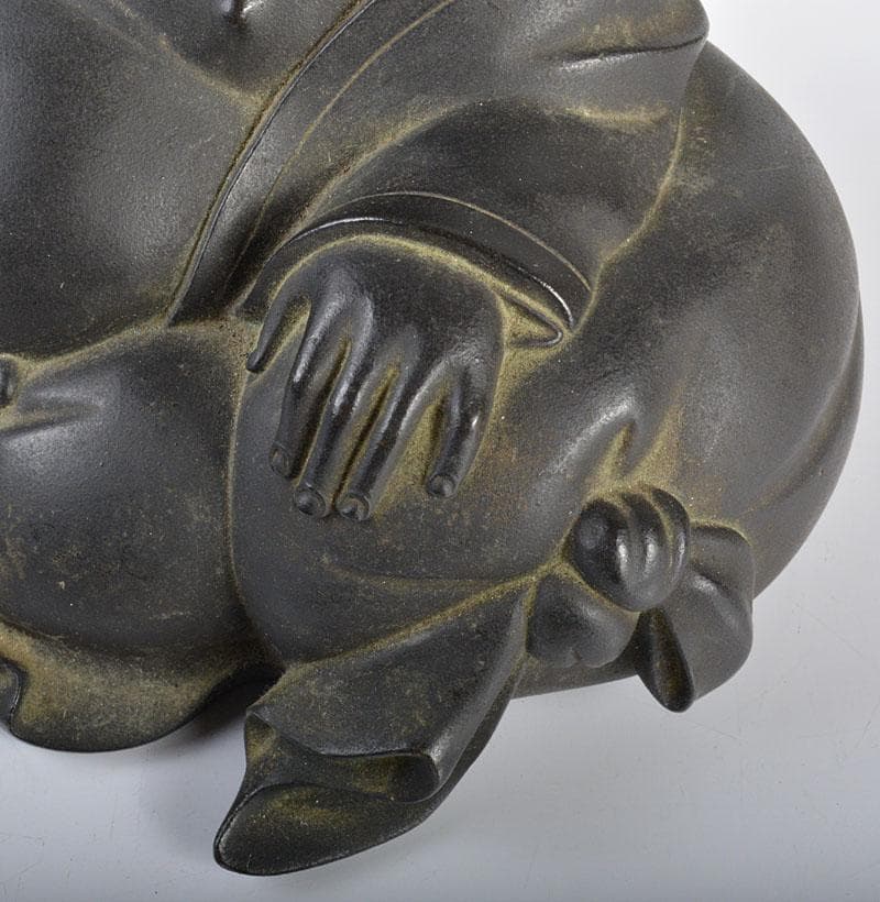 m　東京銅器　古銅宣徳銅　布袋像　置物　M　R4252